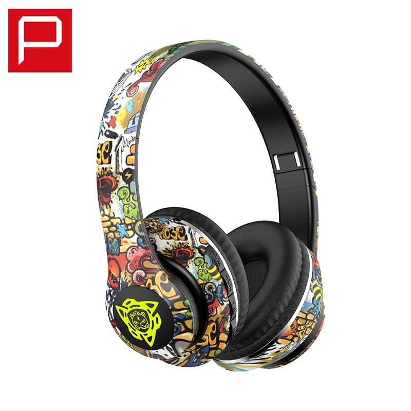 Wireless Bluetooth Over-Ear-Kopfhörer mit Graffiti-Design, faltbar
