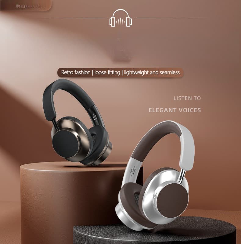 Retro Over-Ear-Bluetooth-Kopfhörer mit FM-Radio und TF-Kartensteckplatz